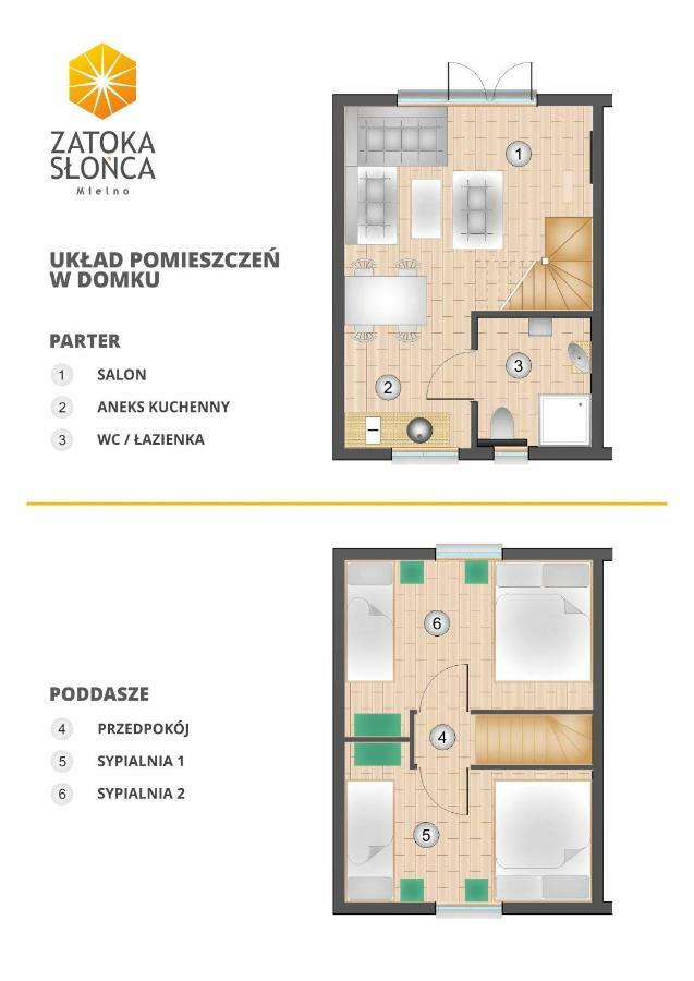 Zatoka Slonca - Domki Z Basenem, Wifi I Parking W Cenie! 미엘노 외부 사진